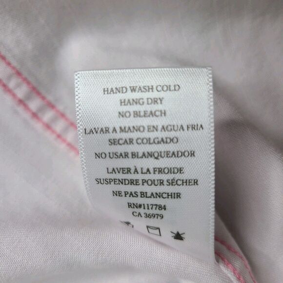 Rails XS Ingrid Raw Button Up Dusty Rose Chambray Long Sleeve Boho Coastal - Picture 11 of 13